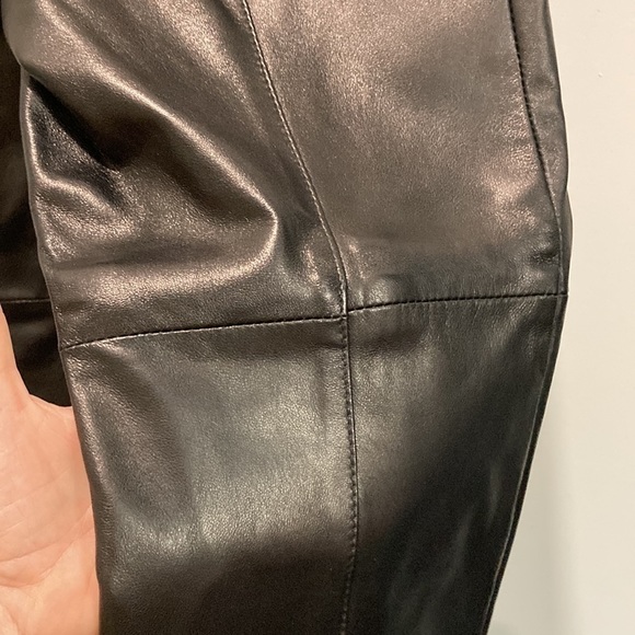 Danier Black High Rise Leather Pants medium - Picture 8 of 12